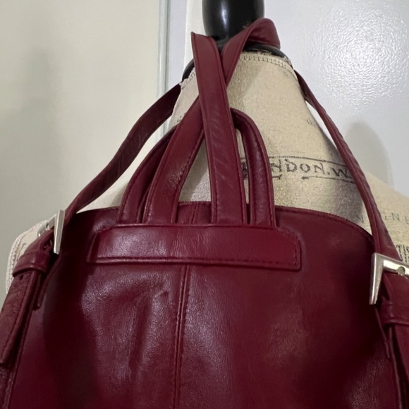 Pelle Studio Wilson\'s Leather Deep Red Backpack Adj. Straps Roomy Interior main image 8